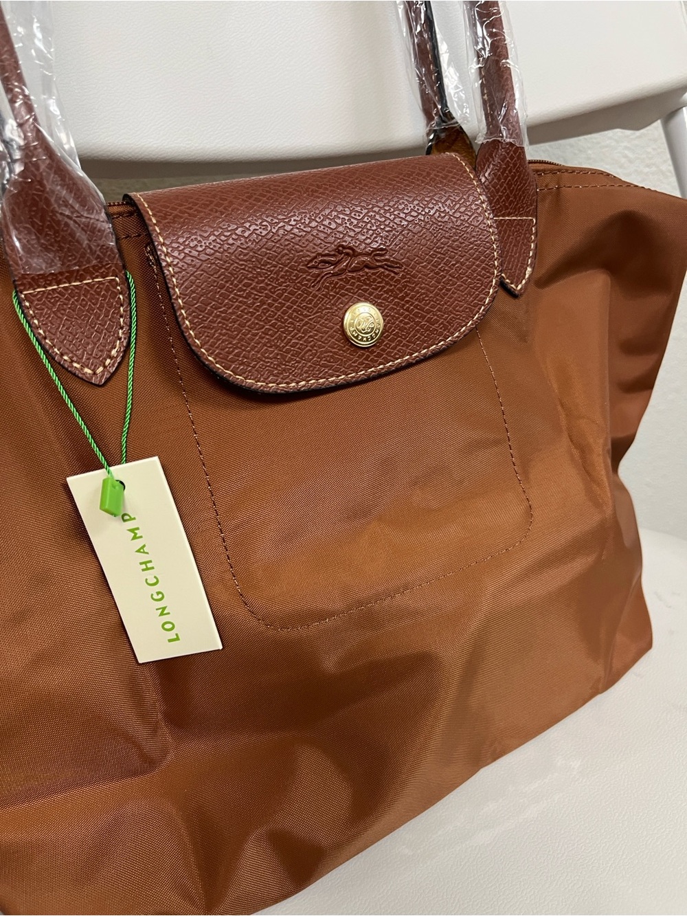 Longchamp Medium Cognac Tote Bag in Brown - Picture 5 of 8